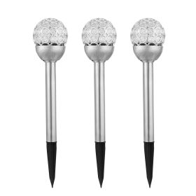 3Pcs Solar Pathway Lights IP44 Waterproof RGB Color Changing For Pathway Garden Walkway Yard Festival Decoration