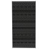 Outsunny Reversible Outdoor Rug, Waterproof Plastic Straw with Carry Bag, 9' x 18', Black & Gray Geometric Wall