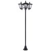 Outsunny Solar Lamp Post Lights 72 Outdoor Triple-Head Street Vintage for Backyard Garden Pathway Driveway