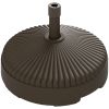 Outsunny Round Patio Umbrella Base Holder, Heavy Duty Outdoor Umbrella Stand Base, Filled Up to 62lbs with Stand or 51lbs with Water for Garden