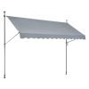 VEVOR 138x47" Patio Awning Retractable Awning Sunshade Shelter with Crank Handle