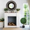 Outsunny 23.5 Inch Artificial Boxwood Ball Topiary Tree Fake Decorative Plant with Nursery Pot for Indoor Outdoor DÃ©cor