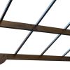 12' x 10' Outdoor Pergola, Wood Grape Gazebo for Climbing Plant Support, Garden, Patio, Backyard, Deck, Brown